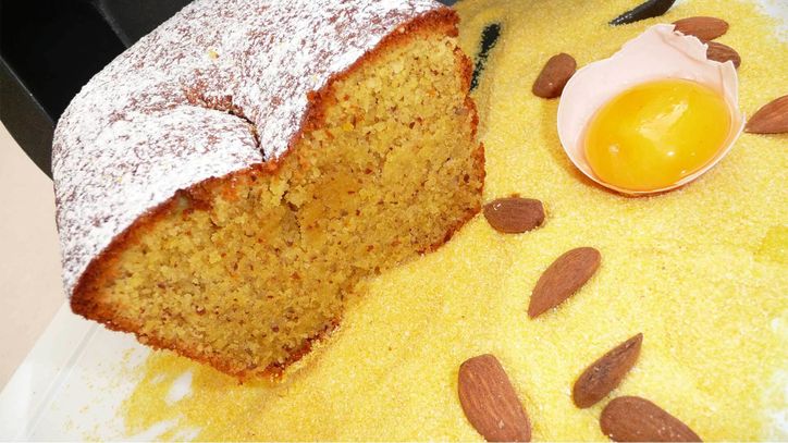 Lieblingsrezept: Polenta-Mandelkuchen – Winterlicher Kuchen, der durch die Beigabe von Polenta eine herzhafte Note erhält. Unser Geheimtip für das nächste Kuchentafel.
 Lieblingsrezept: Polenta-Mandelkuchen