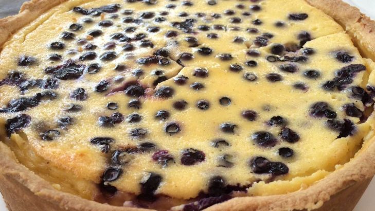 Käsekuchen mit Blaubeeren