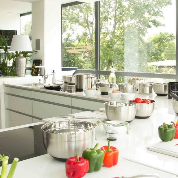 Alles vorbereitet für den Kochkurs »Italienische Landküche« im Kochatelier Bergisch Gladbach. Alles vorbereitet für den Kochkurs »Italienische Landküche« im Kochatelier Bergisch Gladbach.
