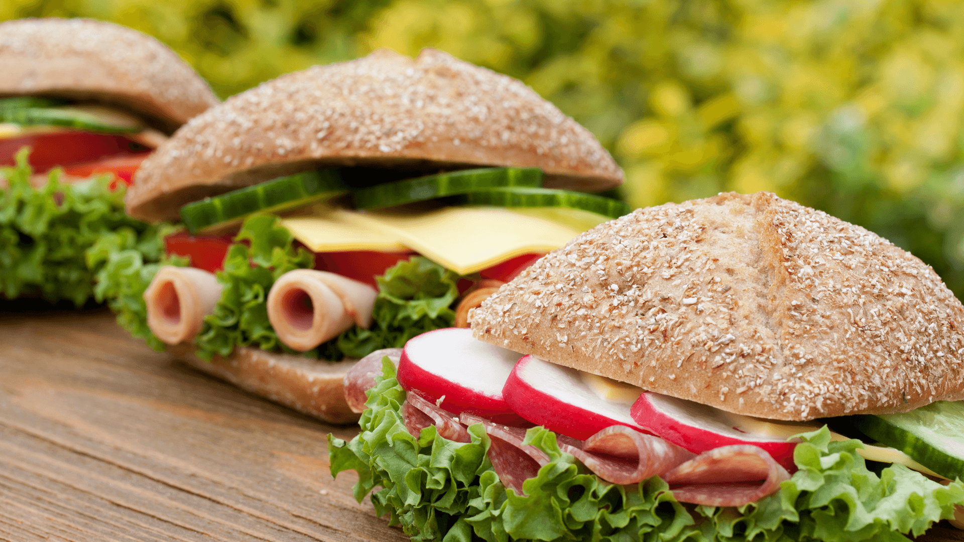 Catering mit leckeren Brötchen